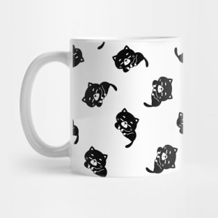 Cute Sleeping Black Cats Pattern Mug